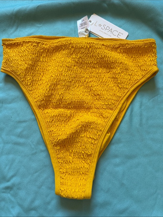 l*space Other - L*Space Golden Yellow Smocked Bikini Bottom NWT